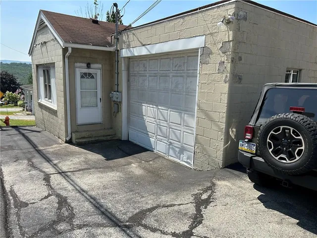 a view of a car garage