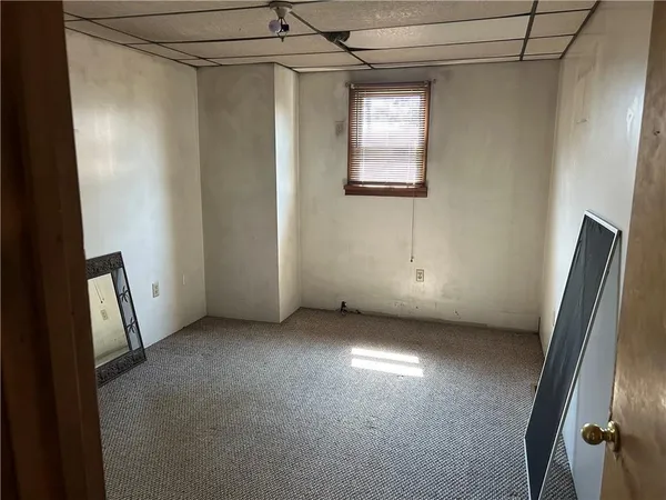 a view of a garage