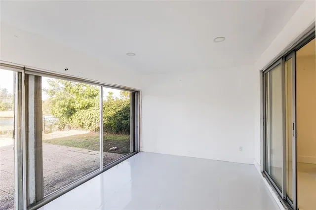 an empty room with a window