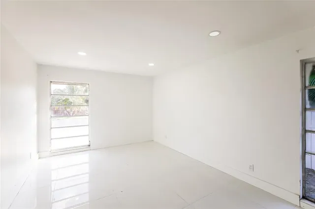 a view of a livingroom with a flat screen tv