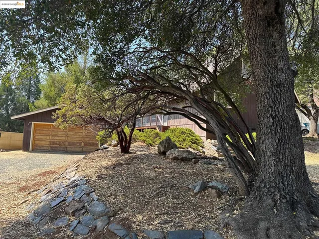 a backyard of a house with lots of green space
