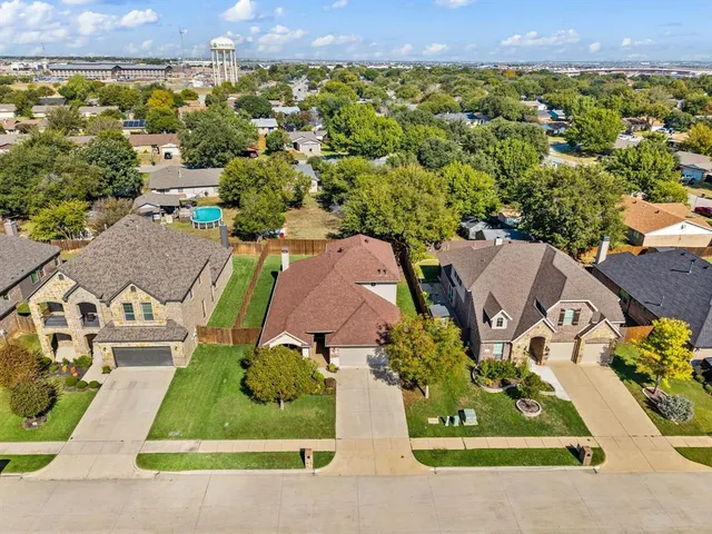 an aerial view of multiple house