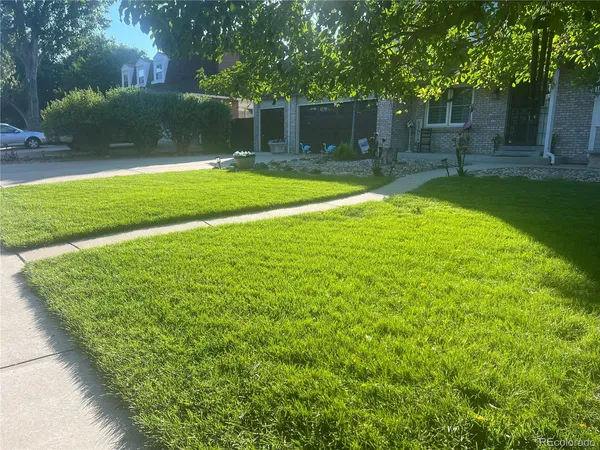 a view of a backyard with a garden