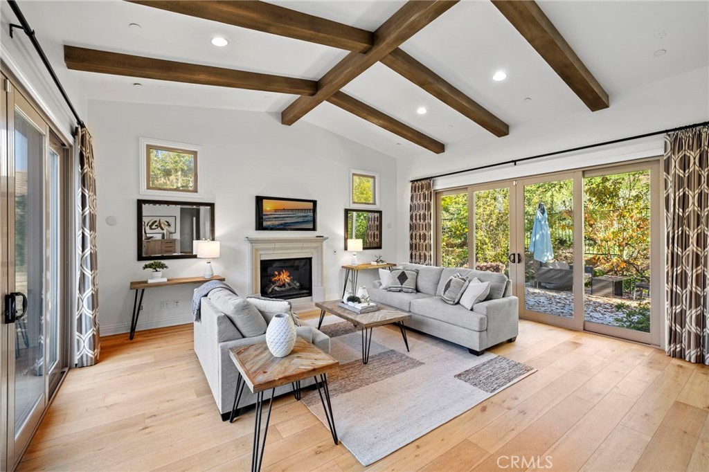 10 Gaucho Road Ladera Ranch, CA 92694 - Photo 13 of 52 a living room with furniture a fireplace and a large window