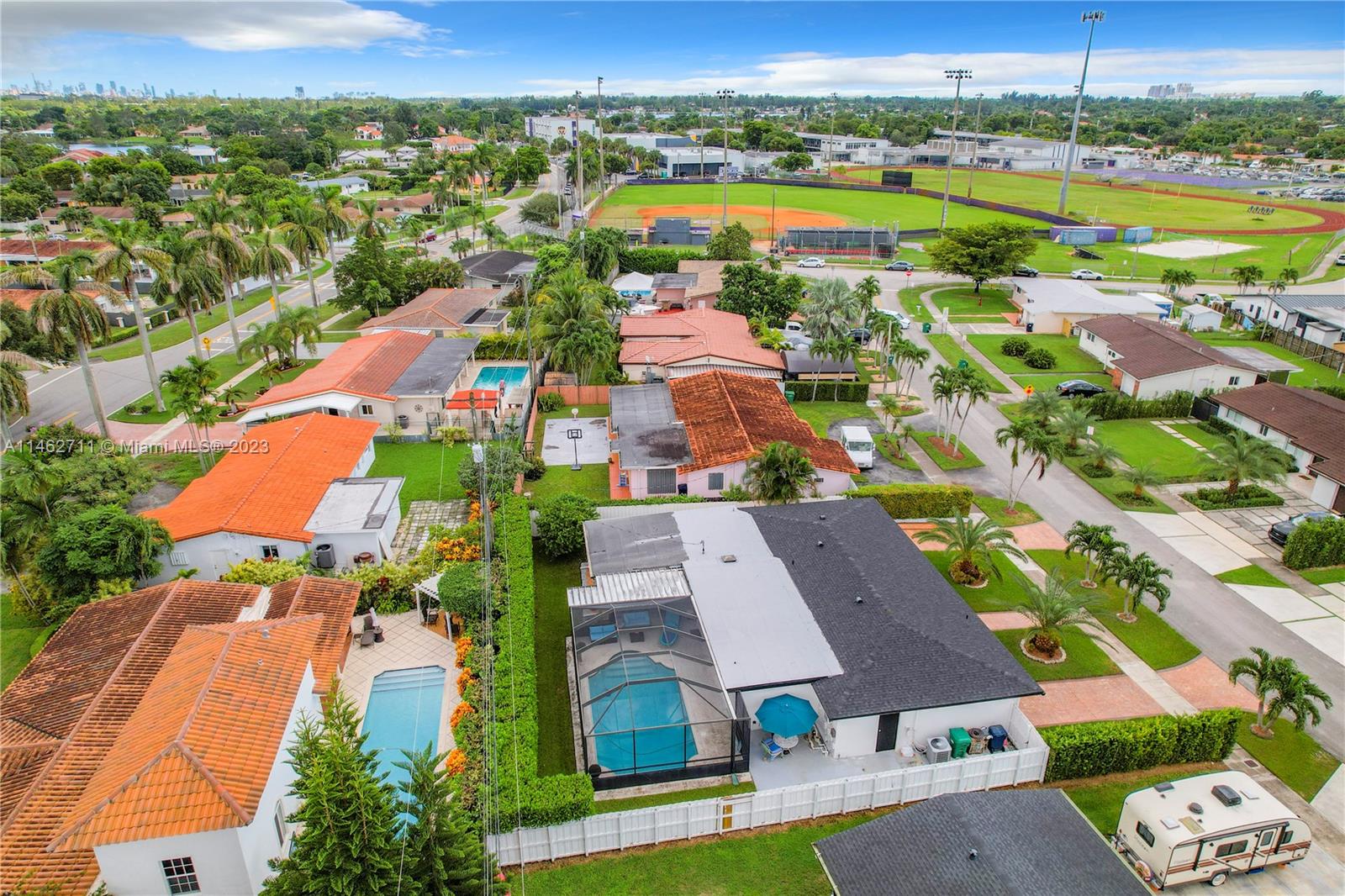 9035 Southwest 48th Terrace Miami, FL 33165 - Photo 37 of 37 an aerial view of residential houses with outdoor space and river