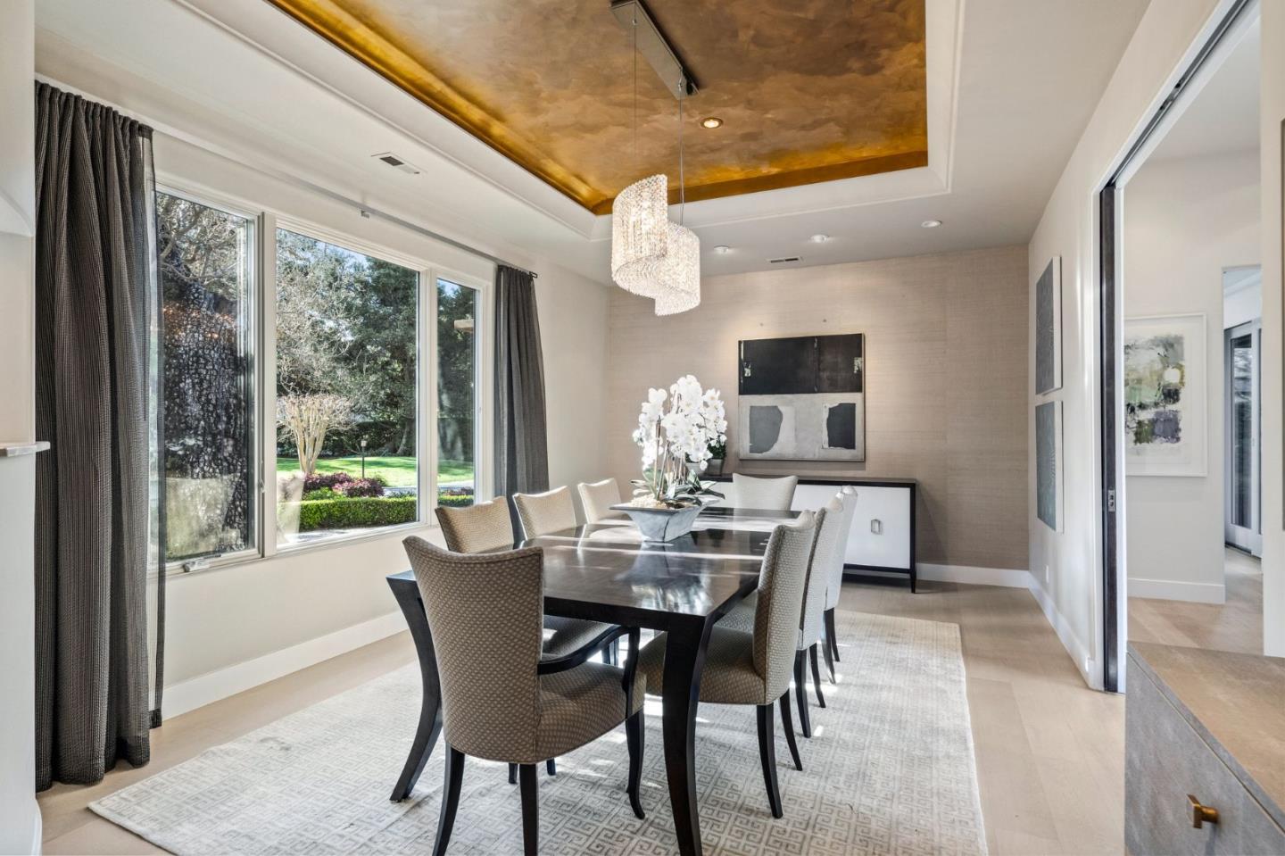 2 Lane Place Atherton, CA 94027 - Photo 13 of 35 a view of a dining room with furniture window and outside view