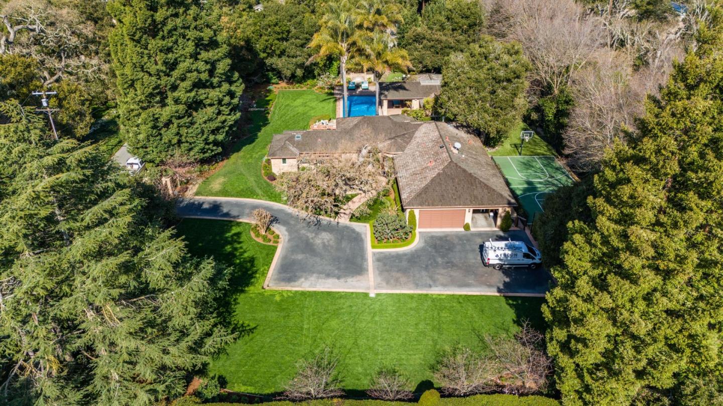 2 Lane Place Atherton, CA 94027 - Photo 5 of 35 an aerial view of a house with outdoor space