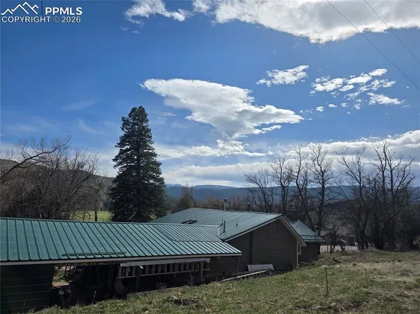 a view of a backyard