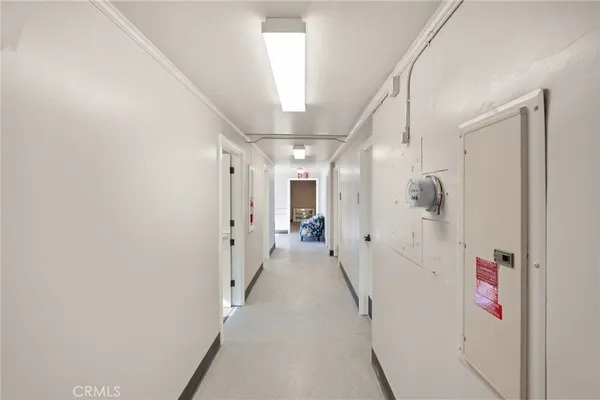a view of hallway with stairs