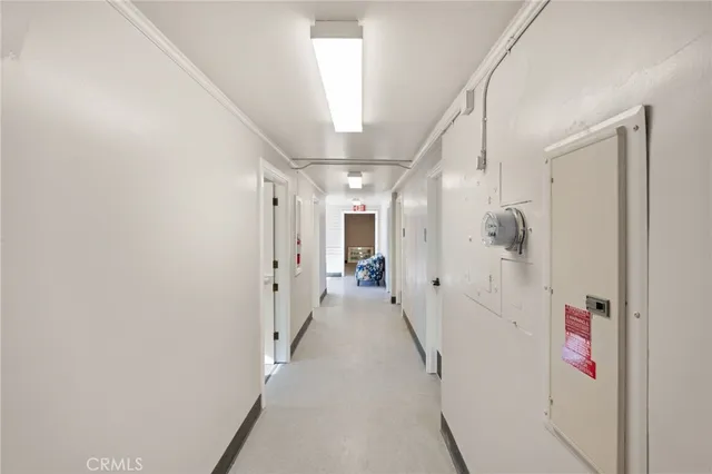 a view of hallway with stairs