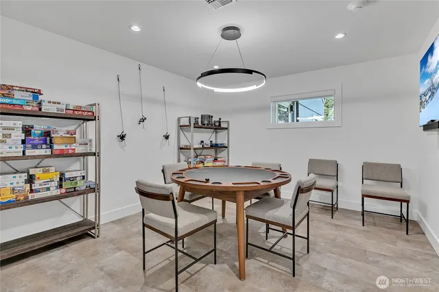 a room with lots of gym equipment