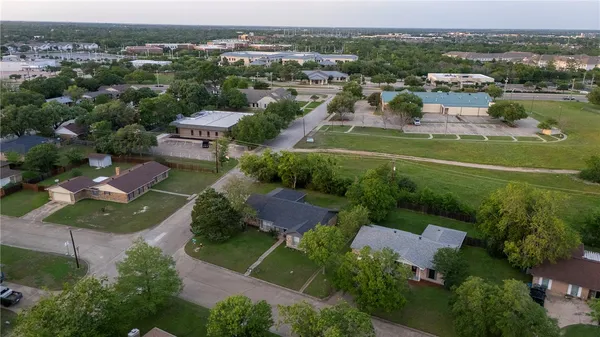 an aerial view of multiple house