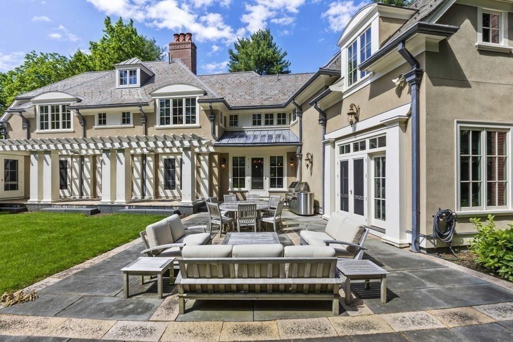 17 Clark Road Wellesley, MA 02481 - Photo 35 of 42 a view of a building with garden and sitting area