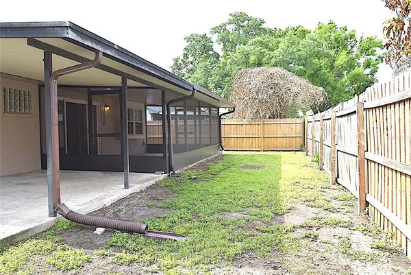 a backyard of a house