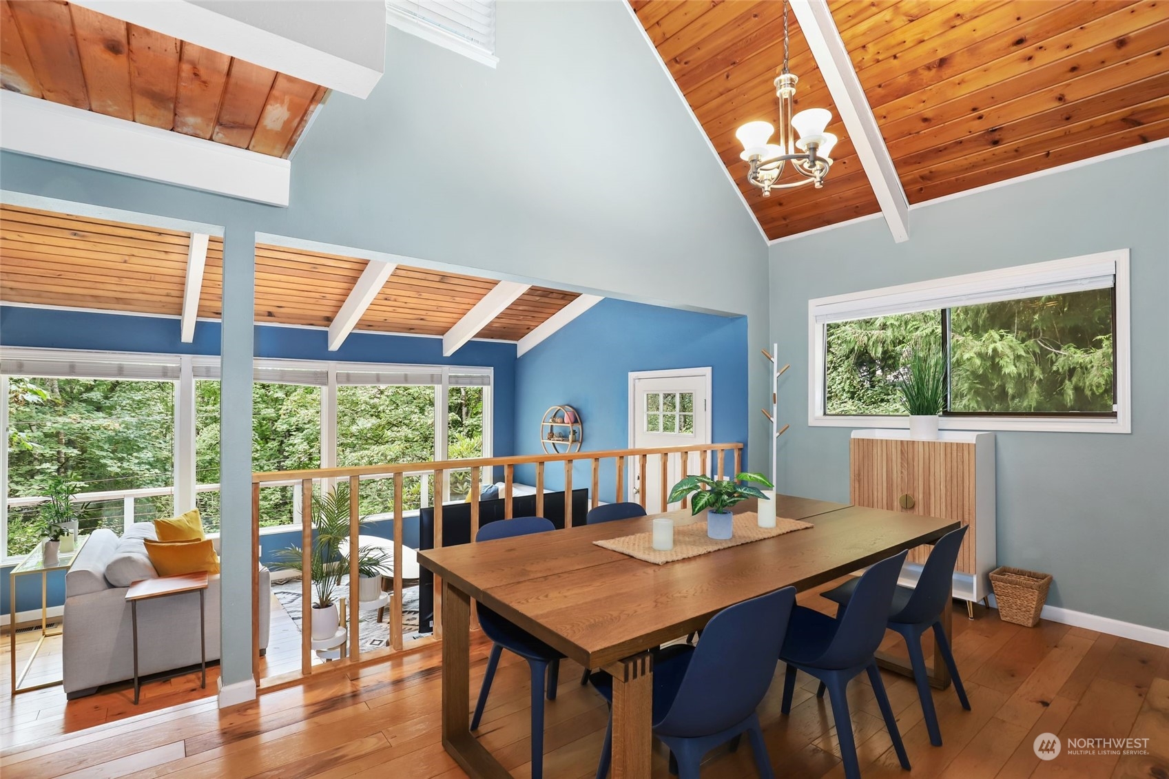 14630 200th Avenue Southeast Renton, WA 98059 - Photo 15 of 40 a view of a dining room with furniture window and wooden floor