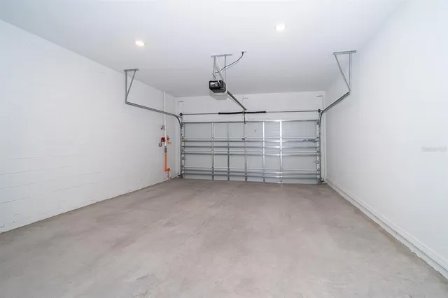 a view of a garage