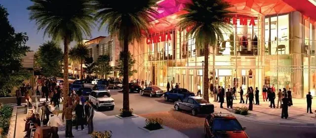 a view of a lake with a big yard