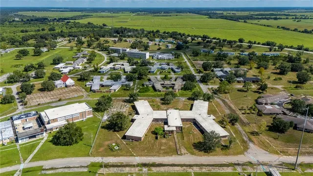 a view of outdoor space with lots of trees