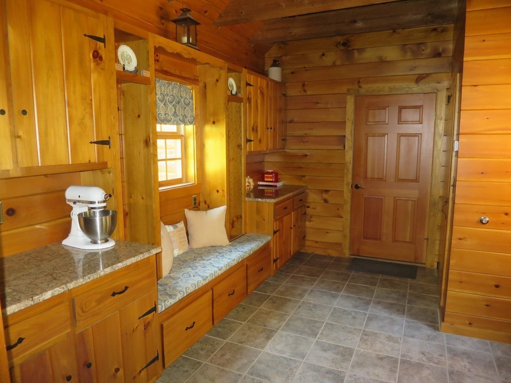 3189 Greenwich Road Hardwick, MA 01082 - Photo 3 of 27 a spacious bathroom with a granite countertop sink a mirror and a shower