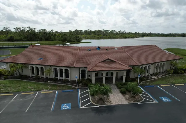 a view of a swimming pool with a garden and stairs