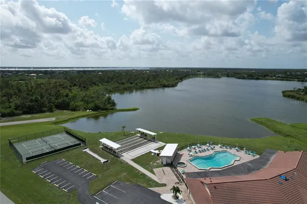 an aerial view of multiple house