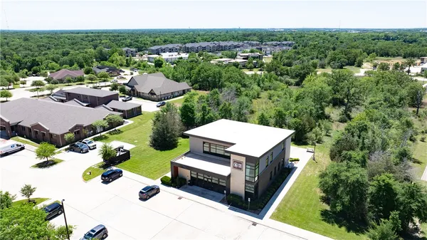 an aerial view of multiple house