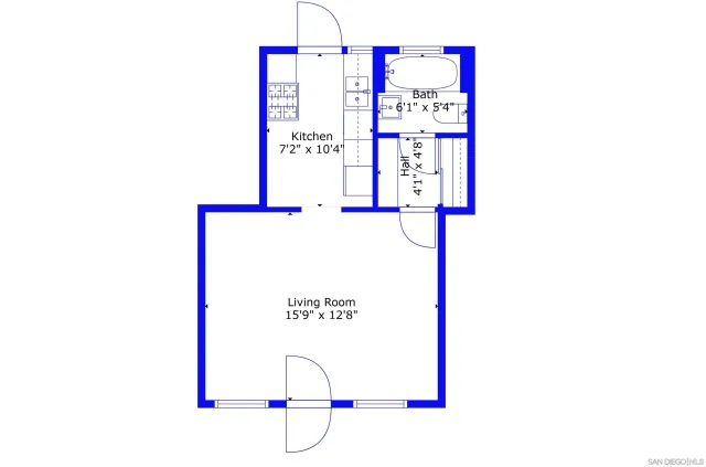 a picture of a bathroom with a white wall and a picture