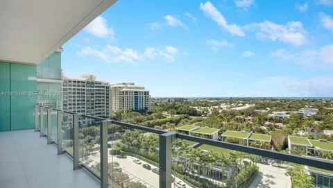 a view of a city from a balcony