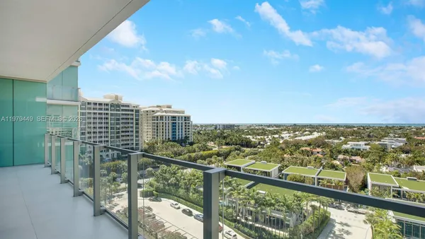 a view of a city from a balcony