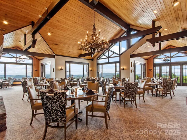 a outdoor space with lots of tables and chairs