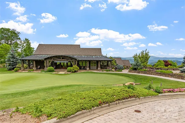 a view of a lake in middle of the town