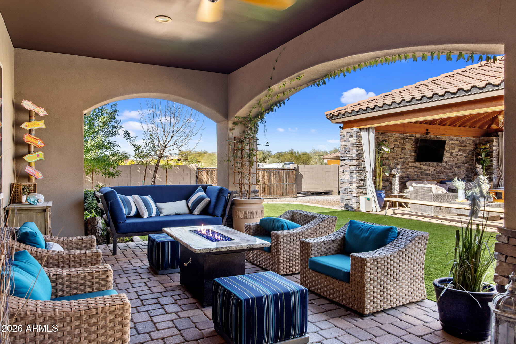 1406 West Joy Ranch Road Phoenix, AZ 85086 - Photo 48 of 58 a living room with furniture and a large window