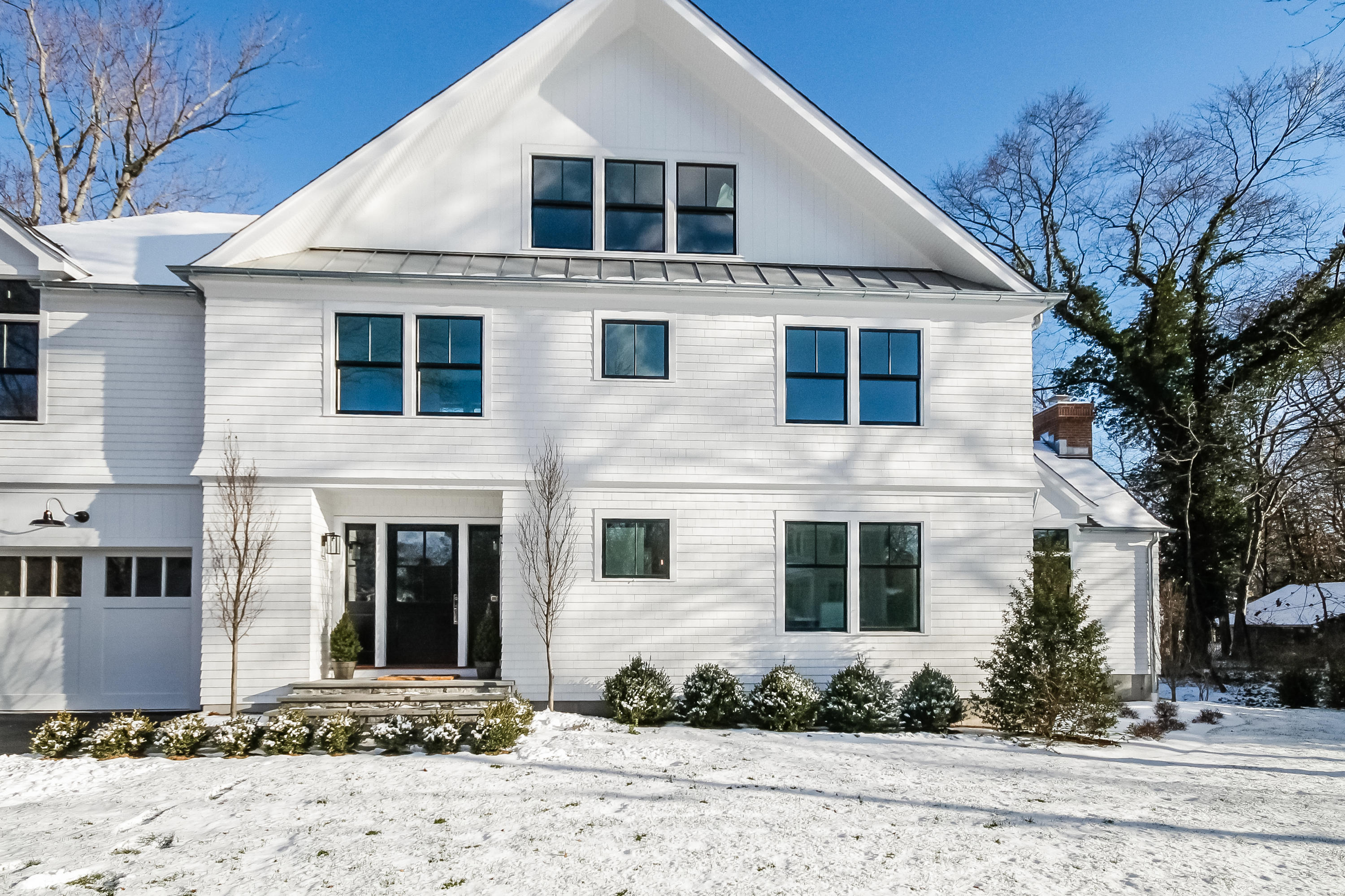 a front view of a house