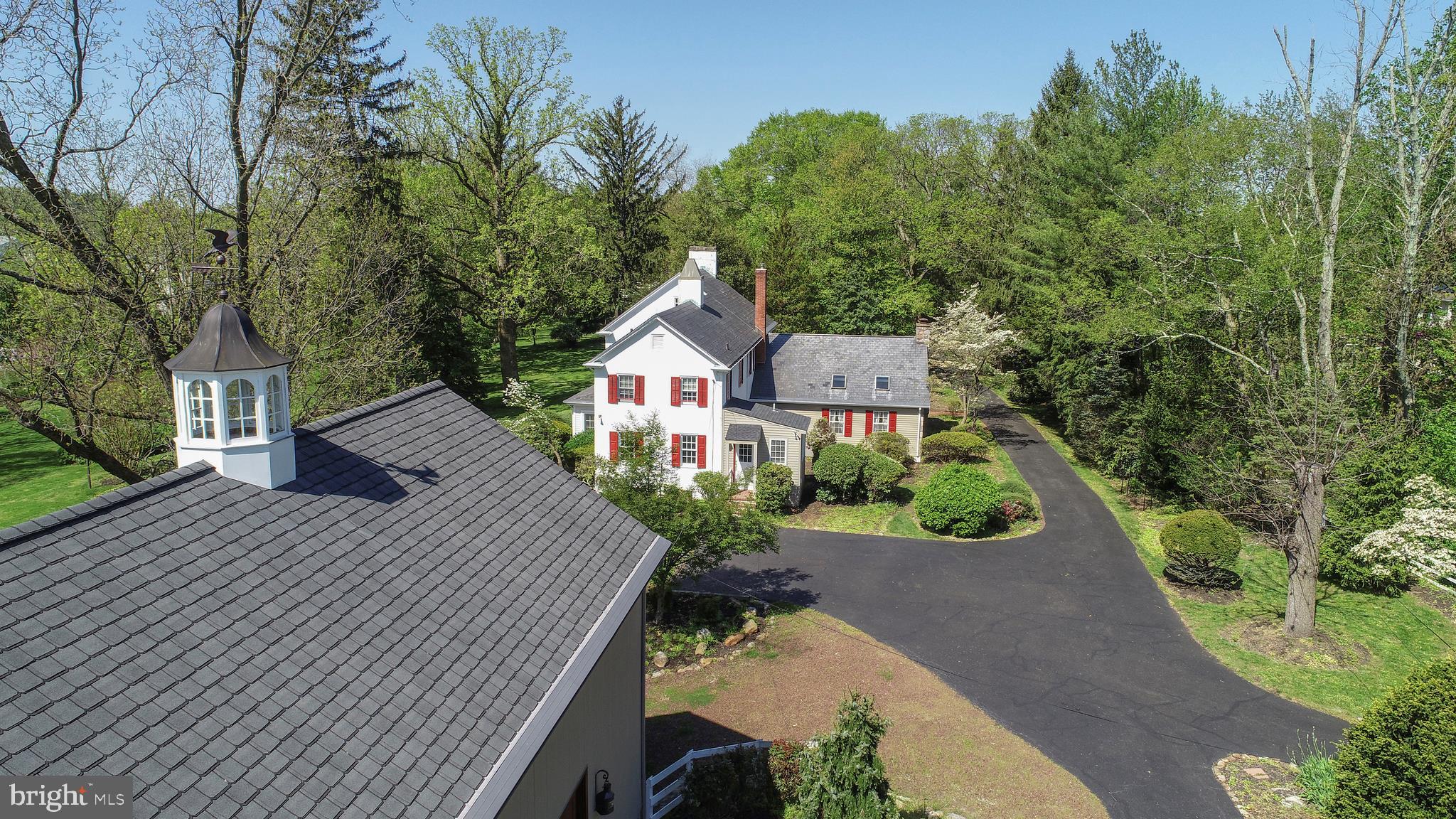 1181 Oxford Valley Road Yardley, PA 19067 - Photo 36 of 61 Aerial View of Barn Looking Towards Main House