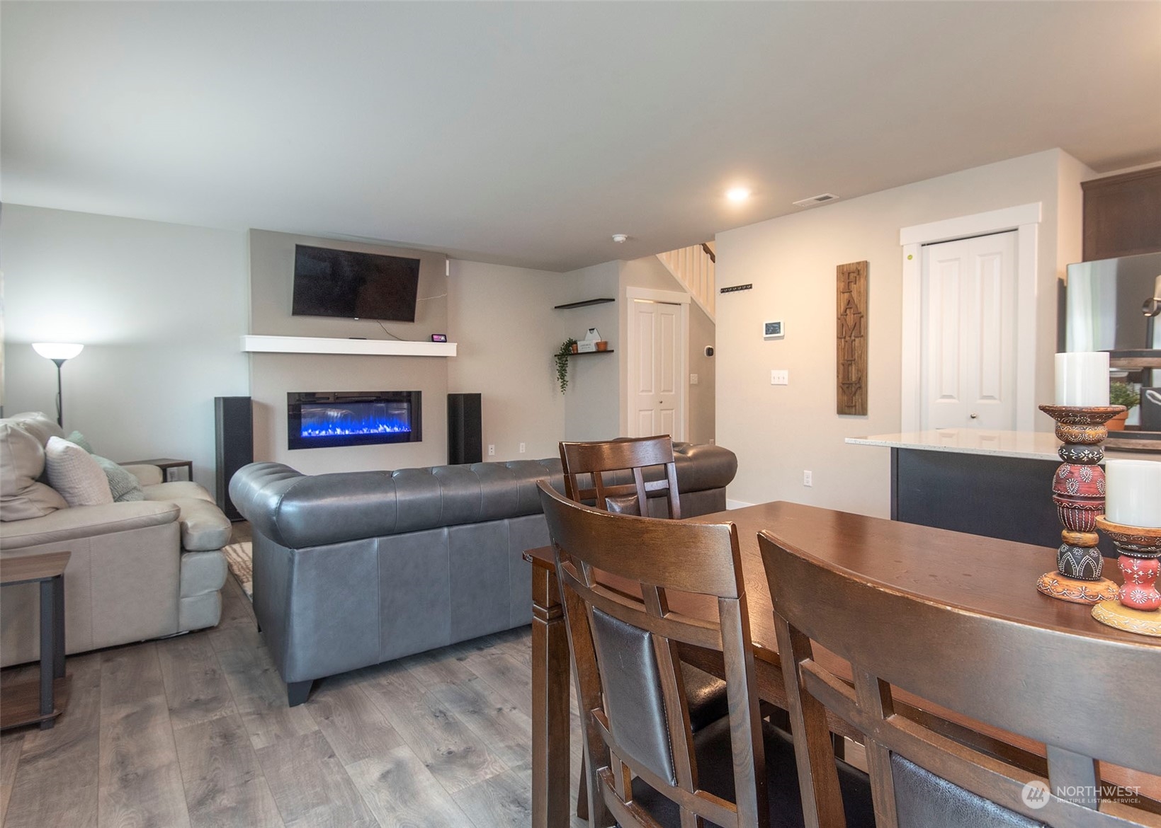 215 169th Place Southwest Bothell, WA 98012 - Photo 11 of 30 a living room with furniture and a fireplace