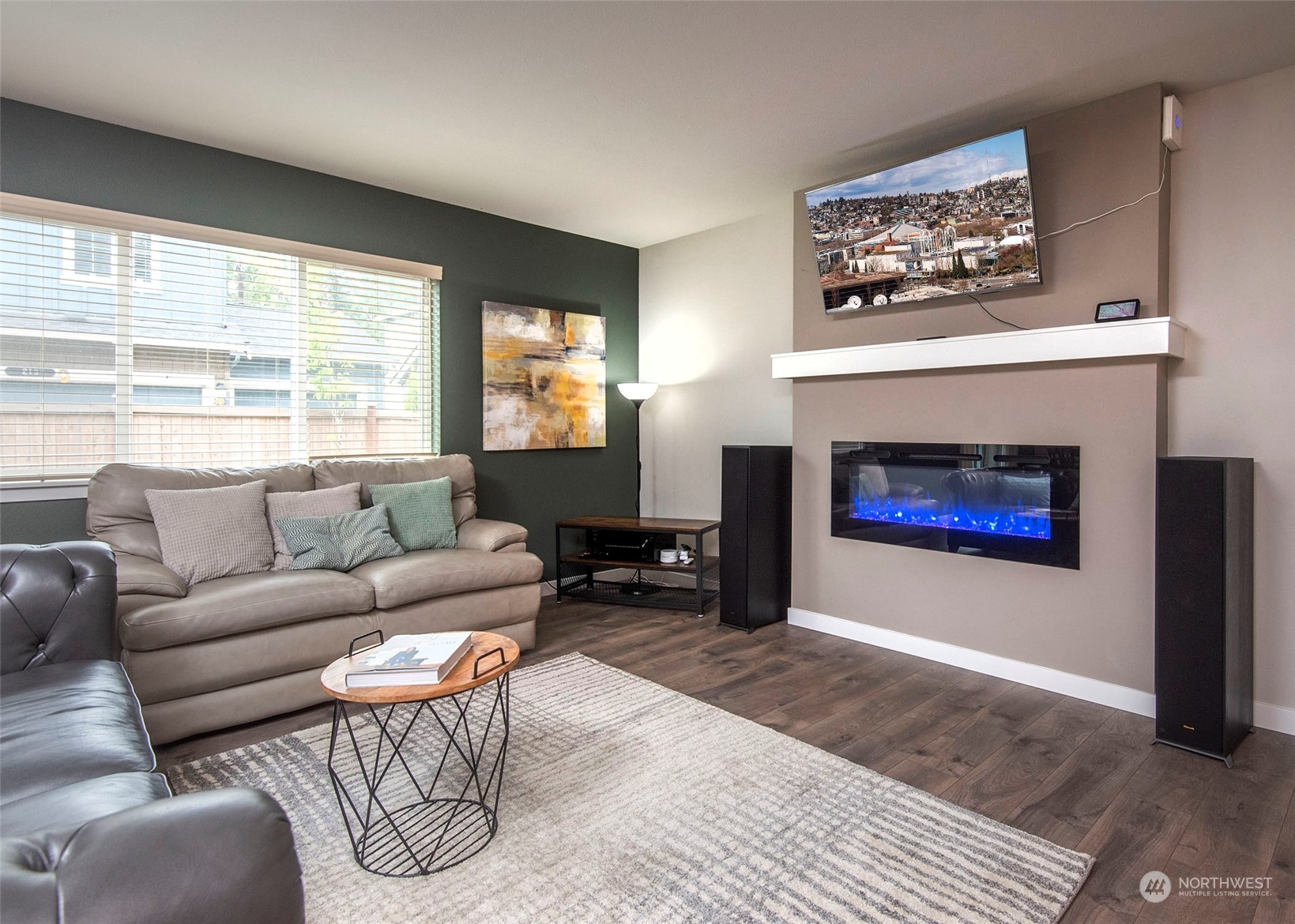 215 169th Place Southwest Bothell, WA 98012 - Photo 4 of 30 a living room with furniture and a fireplace