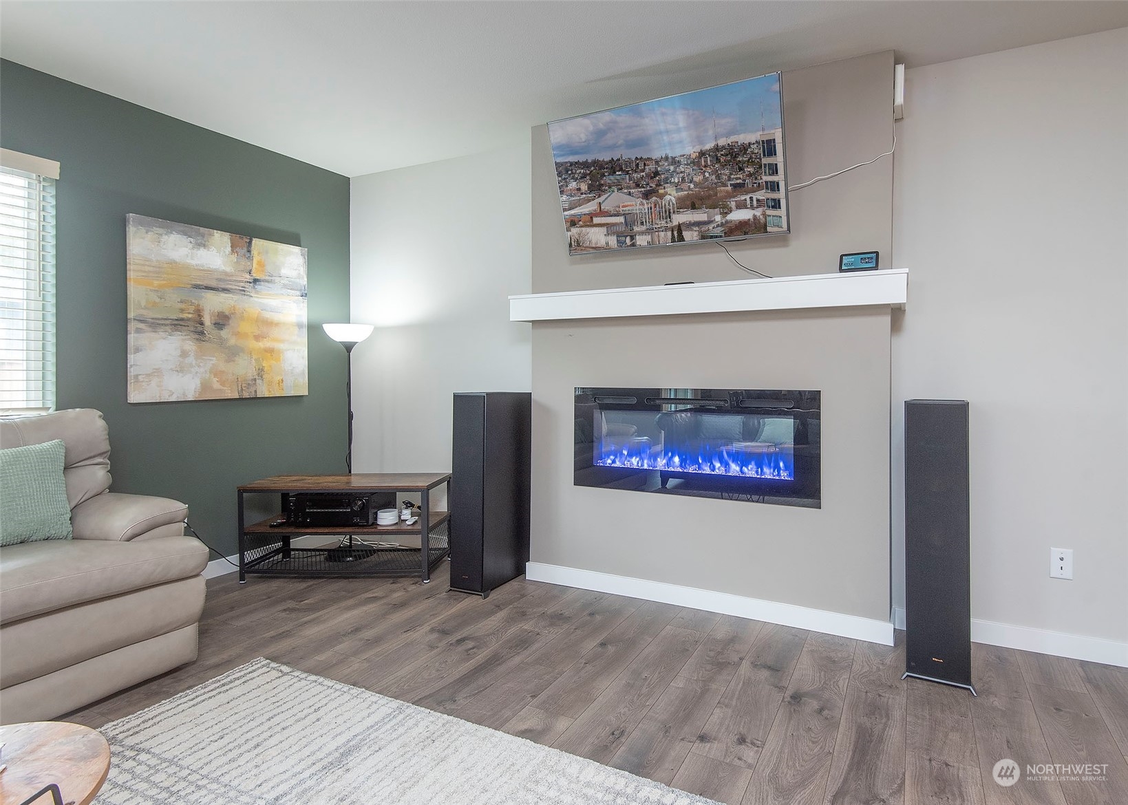 215 169th Place Southwest Bothell, WA 98012 - Photo 7 of 30 a living room with furniture and a fireplace