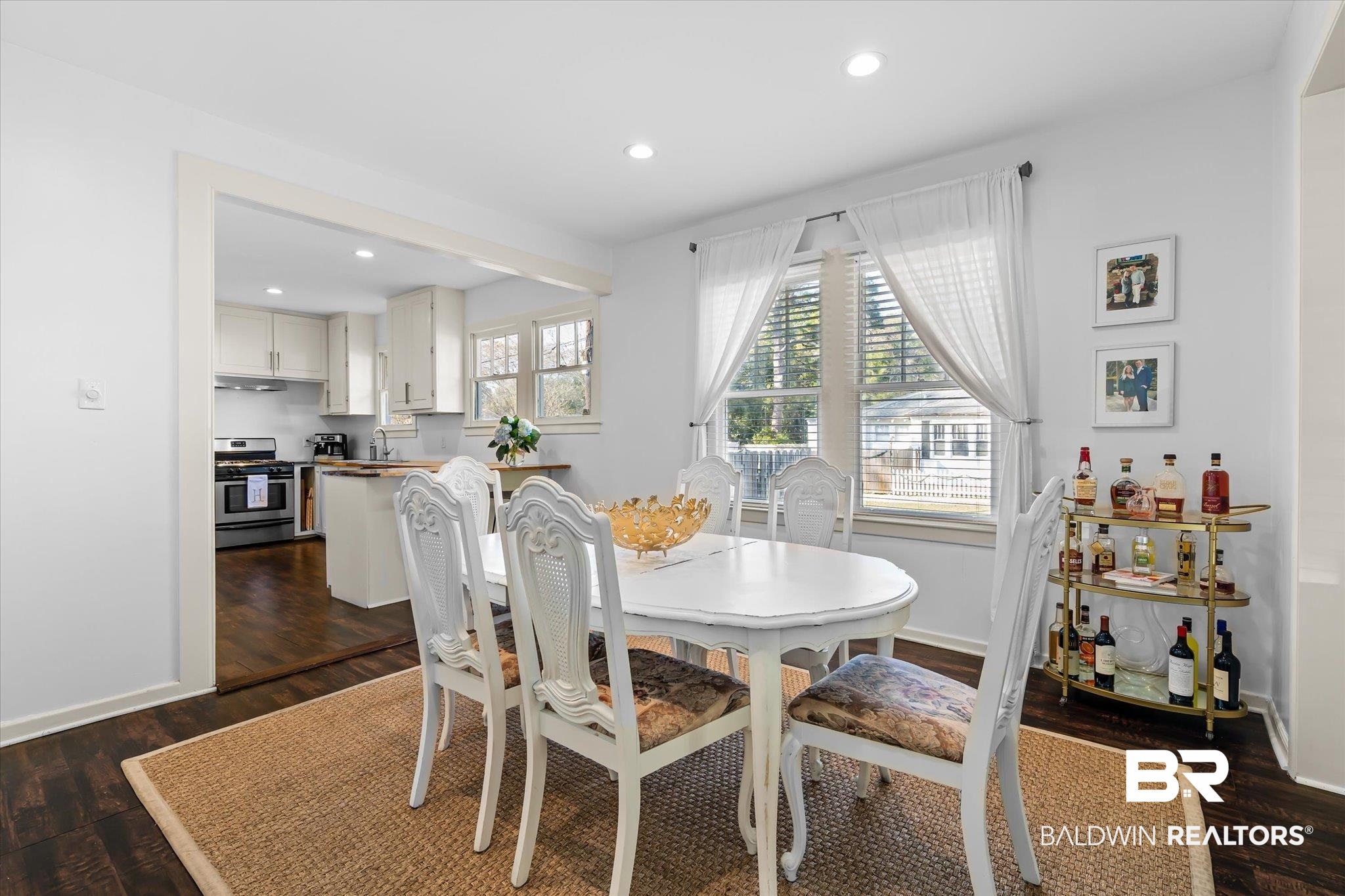 180 Williams Street Mobile, AL 36606 - Photo 7 of 20 Dining room featuring dark hardwood / wood-style floors and sink