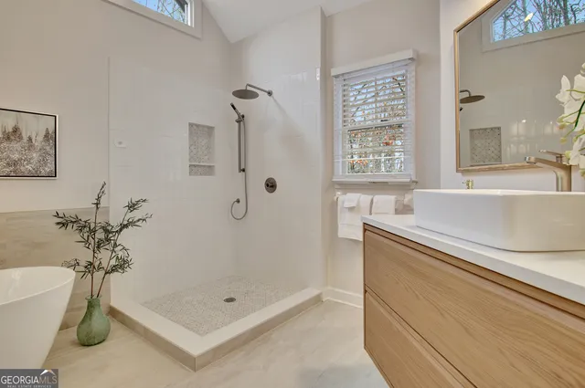 a view of a house with a garden