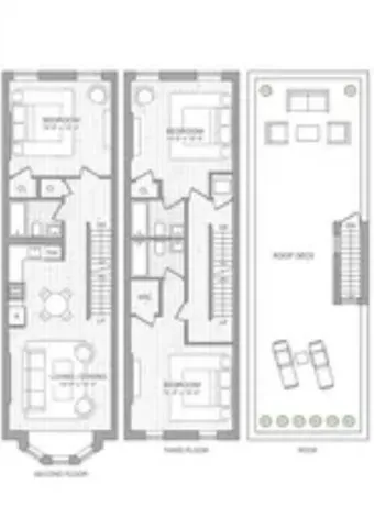 a view of a terrace with seating space