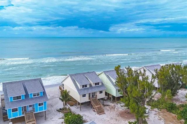 a view of a lake from a yard