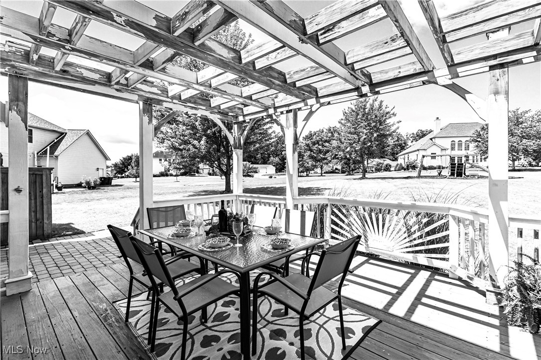 2251 Timber Ridge Trail Streetsboro, OH 44241 - Photo 17 of 48 Deck featuring a pergola