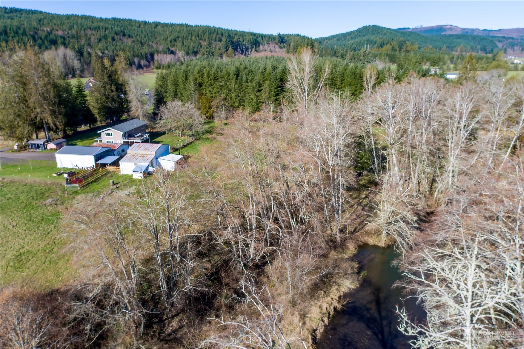 142 Literal Road Chehalis, WA 98532 - Photo 39 of 40 a backyard of a house with a yard and lake view