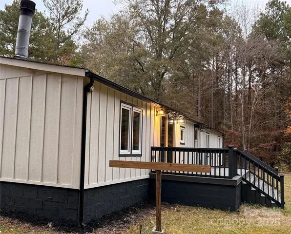 a view of a wooden deck