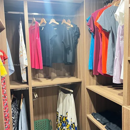 a view of a walk in closet