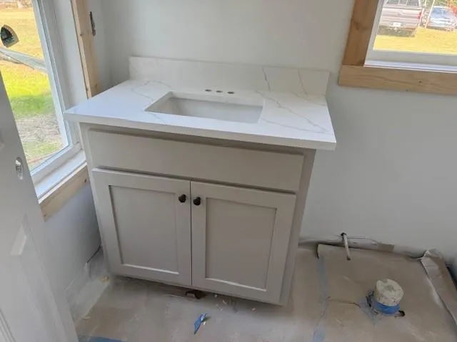 a utility room with a window