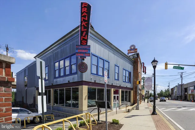 a front view of a building