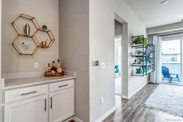 a view of a storage and utility room with closet