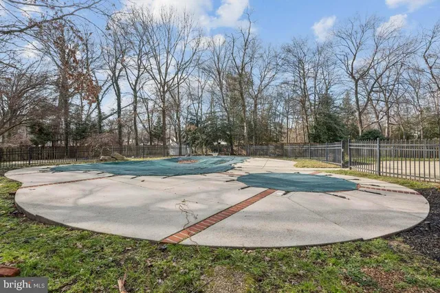 a view of a building with a swimming pool