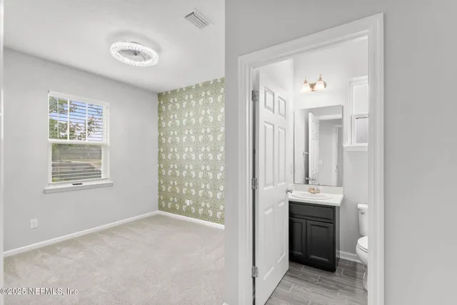 a view of a light in a room